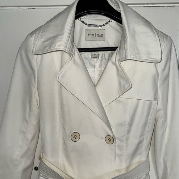 White House Black Market Jackets & Blazers - White House Black Market Cream Double-Breasted Trench Coat